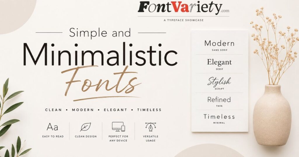Simple and Minimalistic Fonts