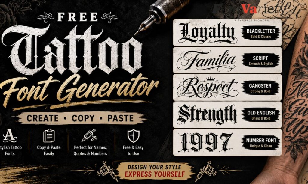 Free Tattoo Font Generator